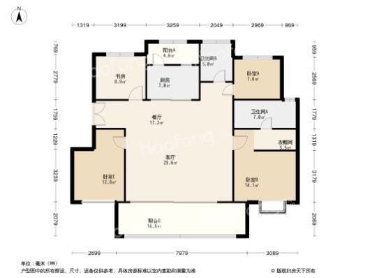 琨瑜府4室2厅2卫