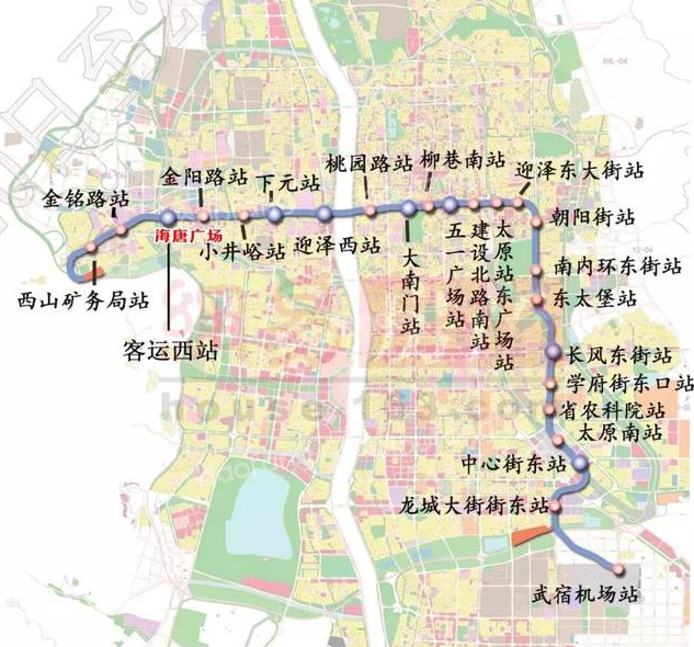 太原地铁1号线5个站点开始施工,快看看你家的房子在周边吗