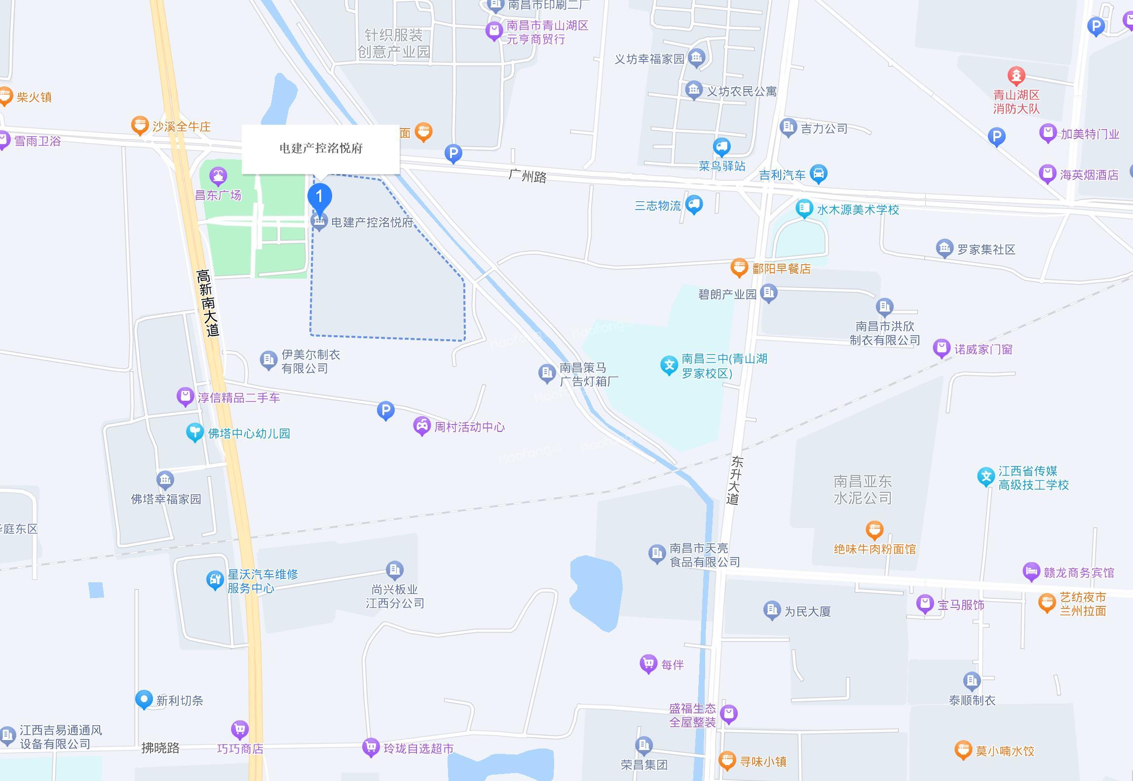 电建产控洺悦府地图位置