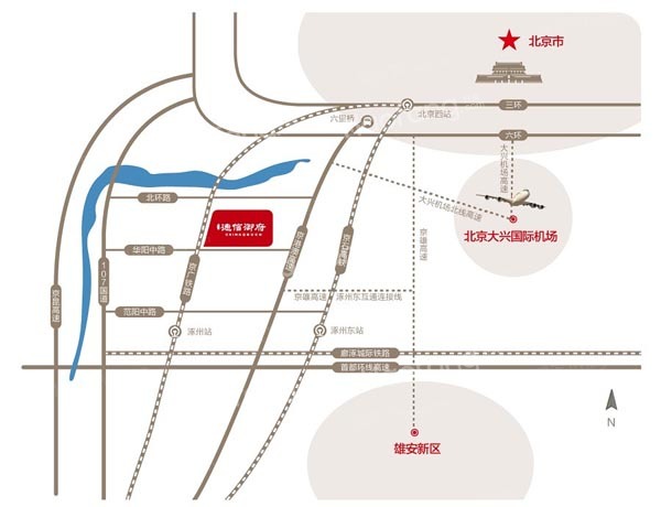北京城建·德信御府位置图