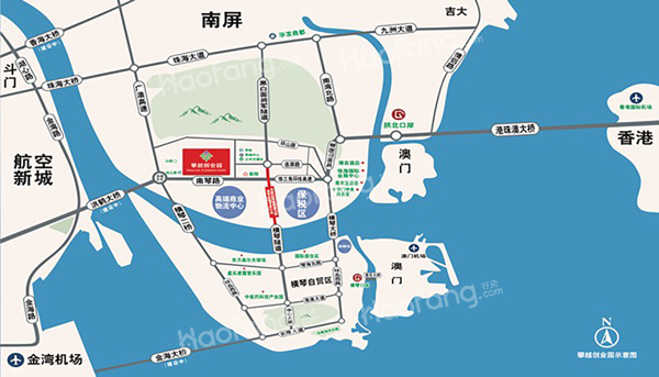 珠海攀越创业园行政公馆位置图