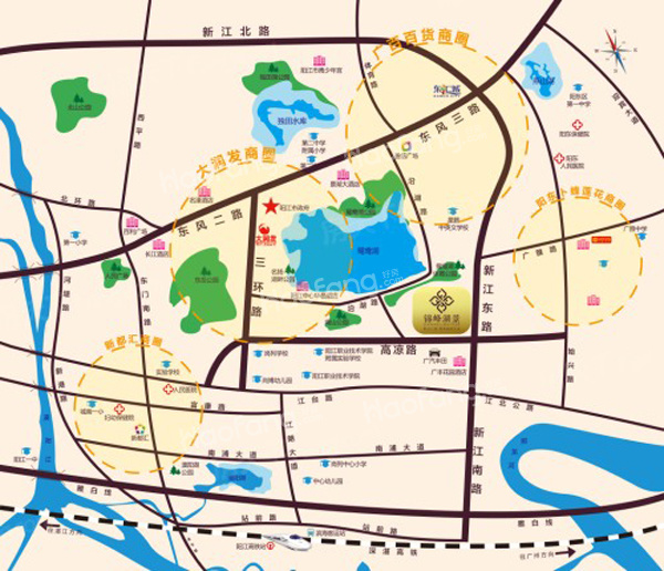 锦峰湖景位置图