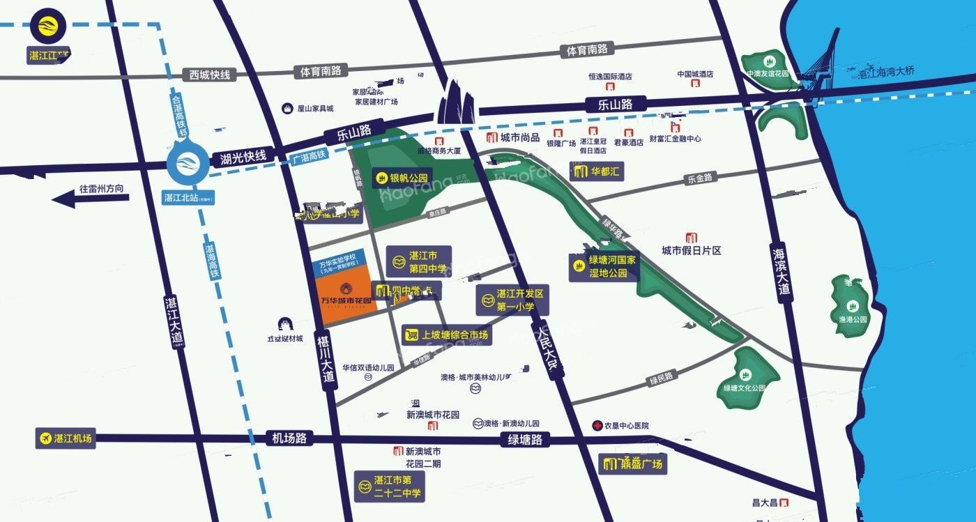 万华城市花园位置图