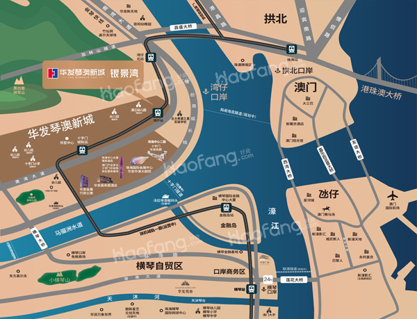 華發琴澳新城銀景灣位置圖
