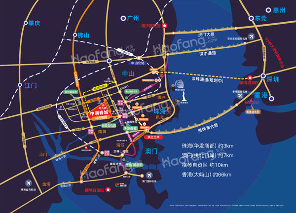 中澳春城位置圖