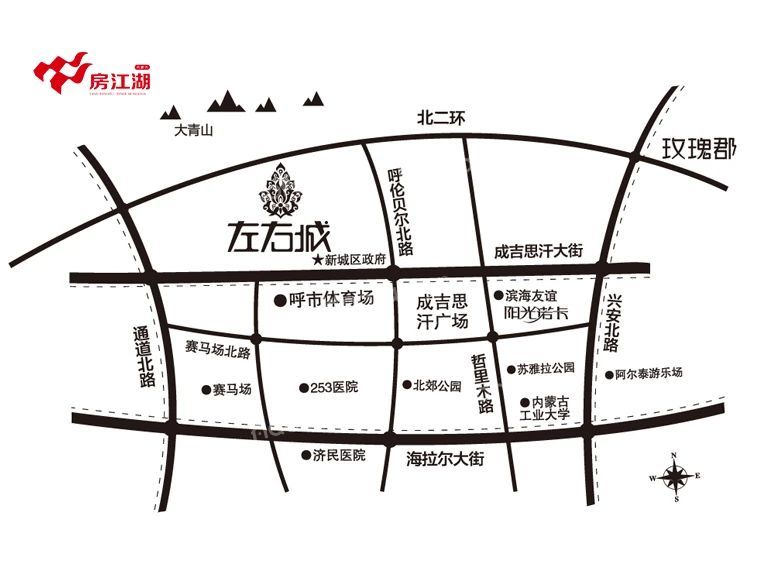 松江·左右城位置图