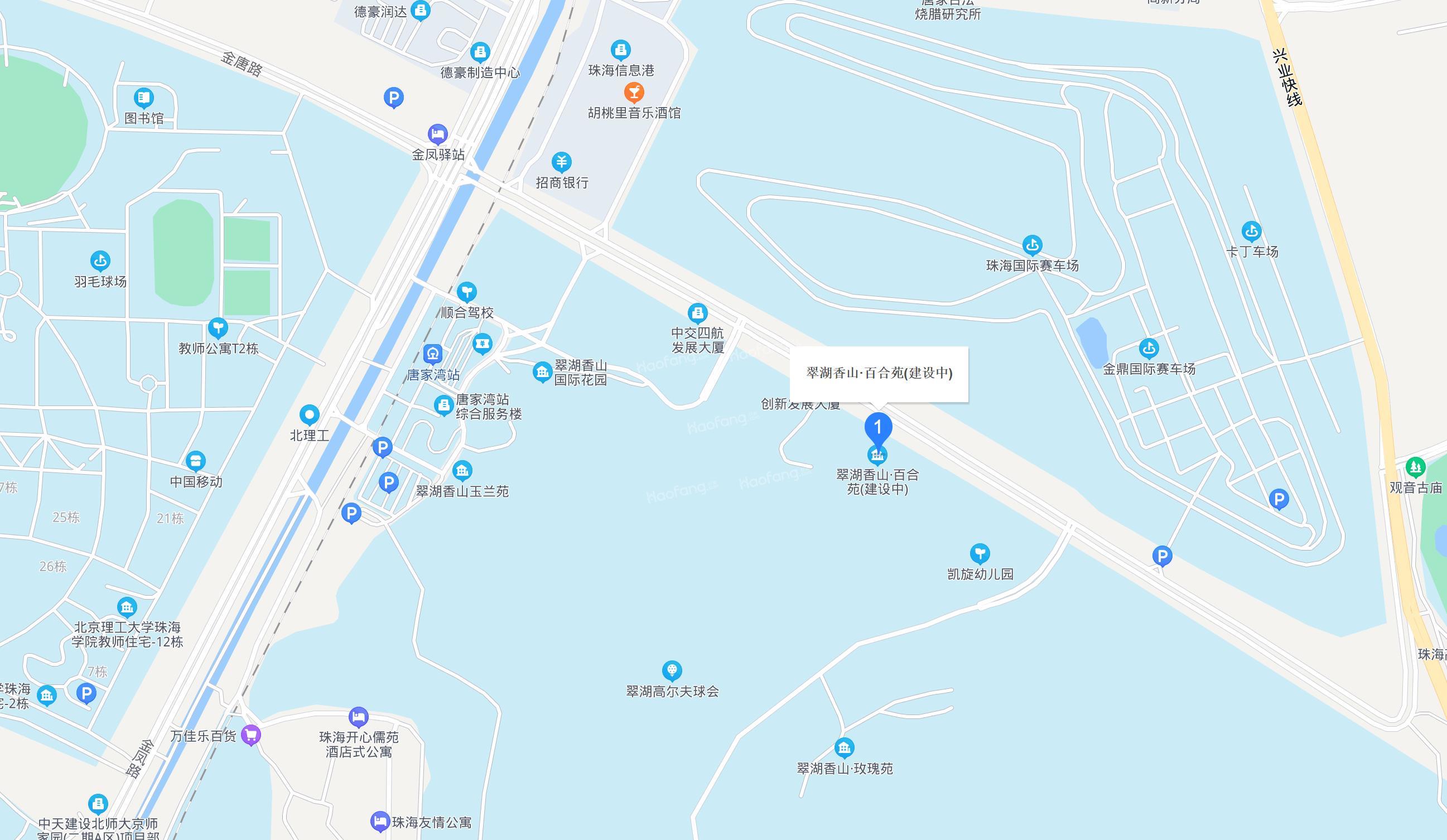 翠湖香山·百合苑位置示意图
