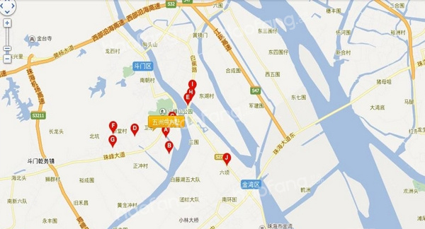 五洲東方墅位置圖