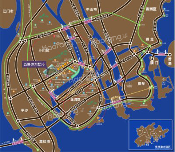 五洲東方墅位置圖