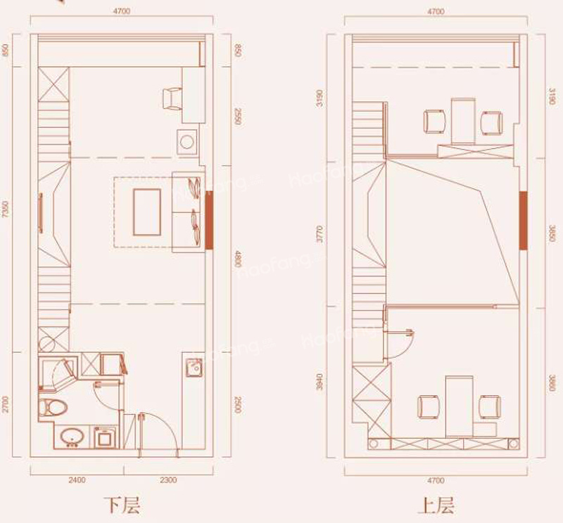 森宇富通商務(wù)大廈1室1廳1衛(wèi)