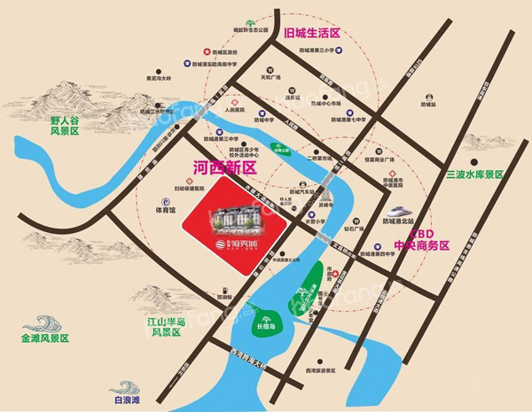 领秀城位置图