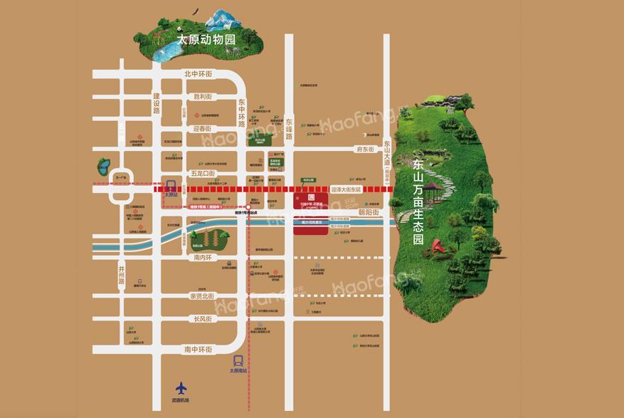 中国中铁·诺德城位置图