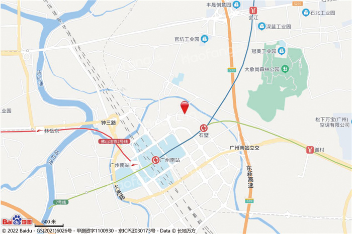 广州城投·领南府位置图