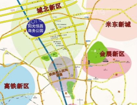 阳光恒昌·商务公园·一品墅位置图