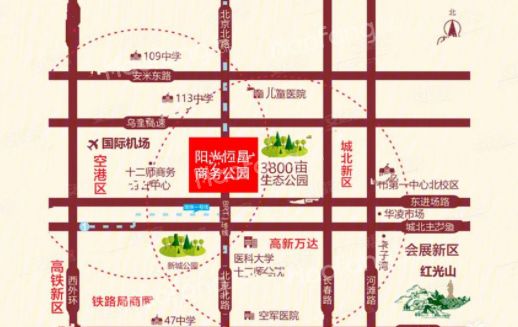 阳光恒昌·商务公园·一品墅位置图