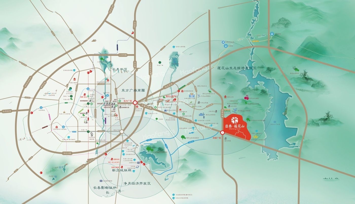 亚泰莲花山生态小镇位置图