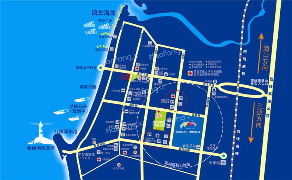 海南东方锦绣蓝湾位置图