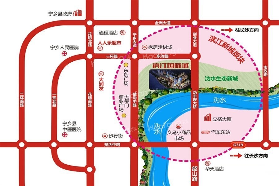 滨江国际城位置图
