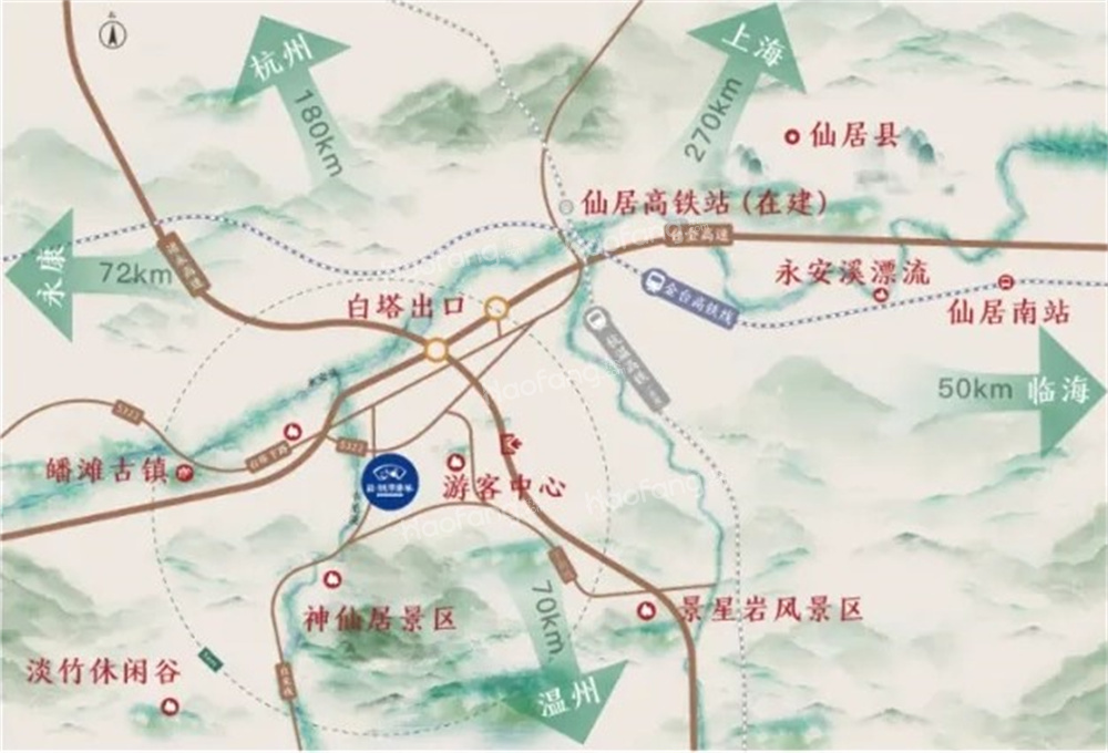 艾绿蓝城·桃李春风位置图