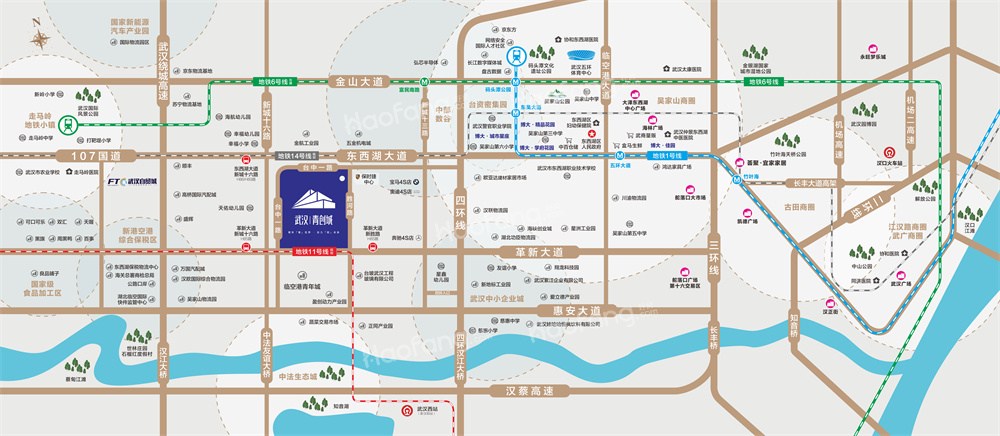 武汉青创城位置图