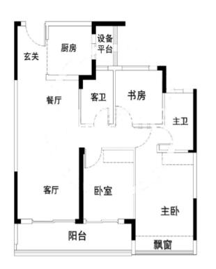 晓月映翠公寓3室2厅2卫