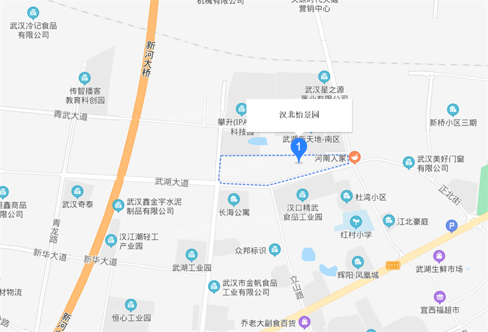 汉北怡景园位置图