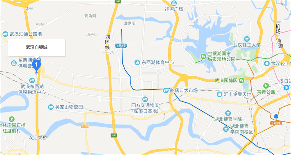 武汉自贸城位置图