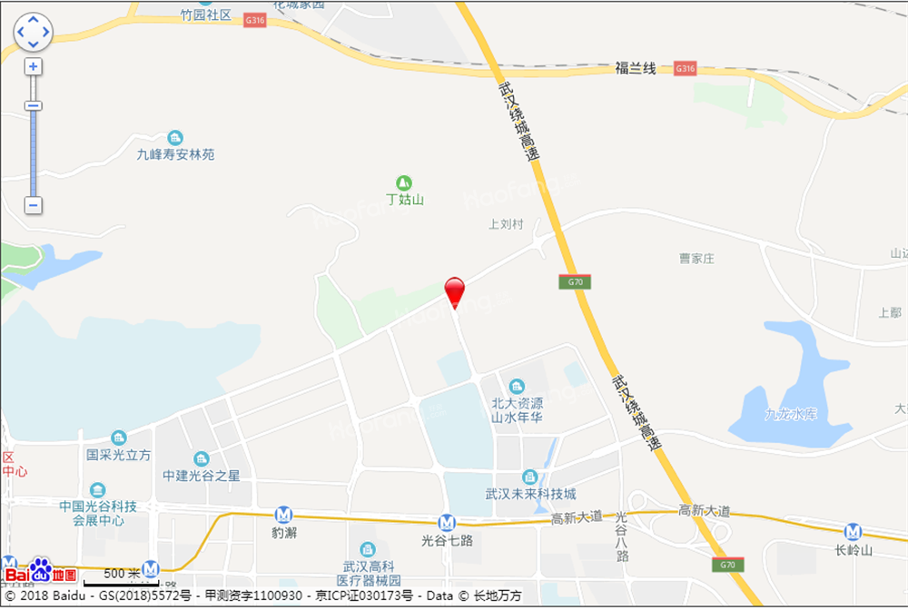 武汉城建·光谷龙山湖位置图
