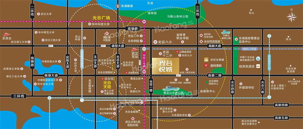 光谷悦城位置图