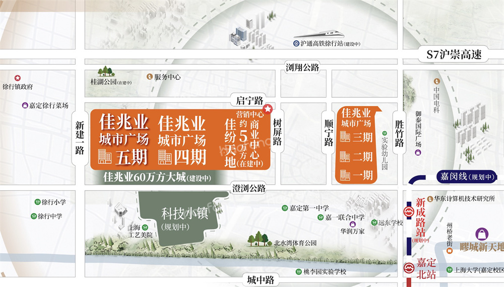 上海佳兆业城市广场五期位置图