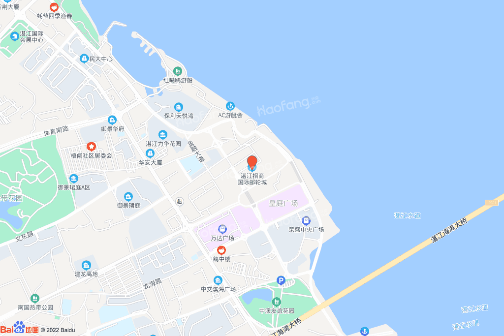 湛江招商国际邮轮城位置图