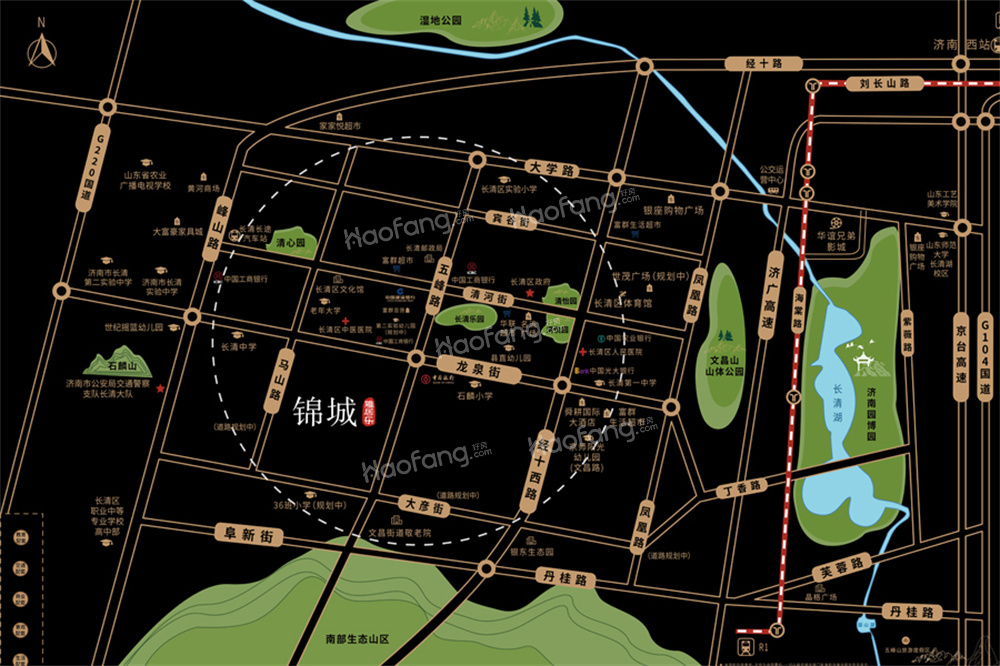 雅居乐锦城位置图