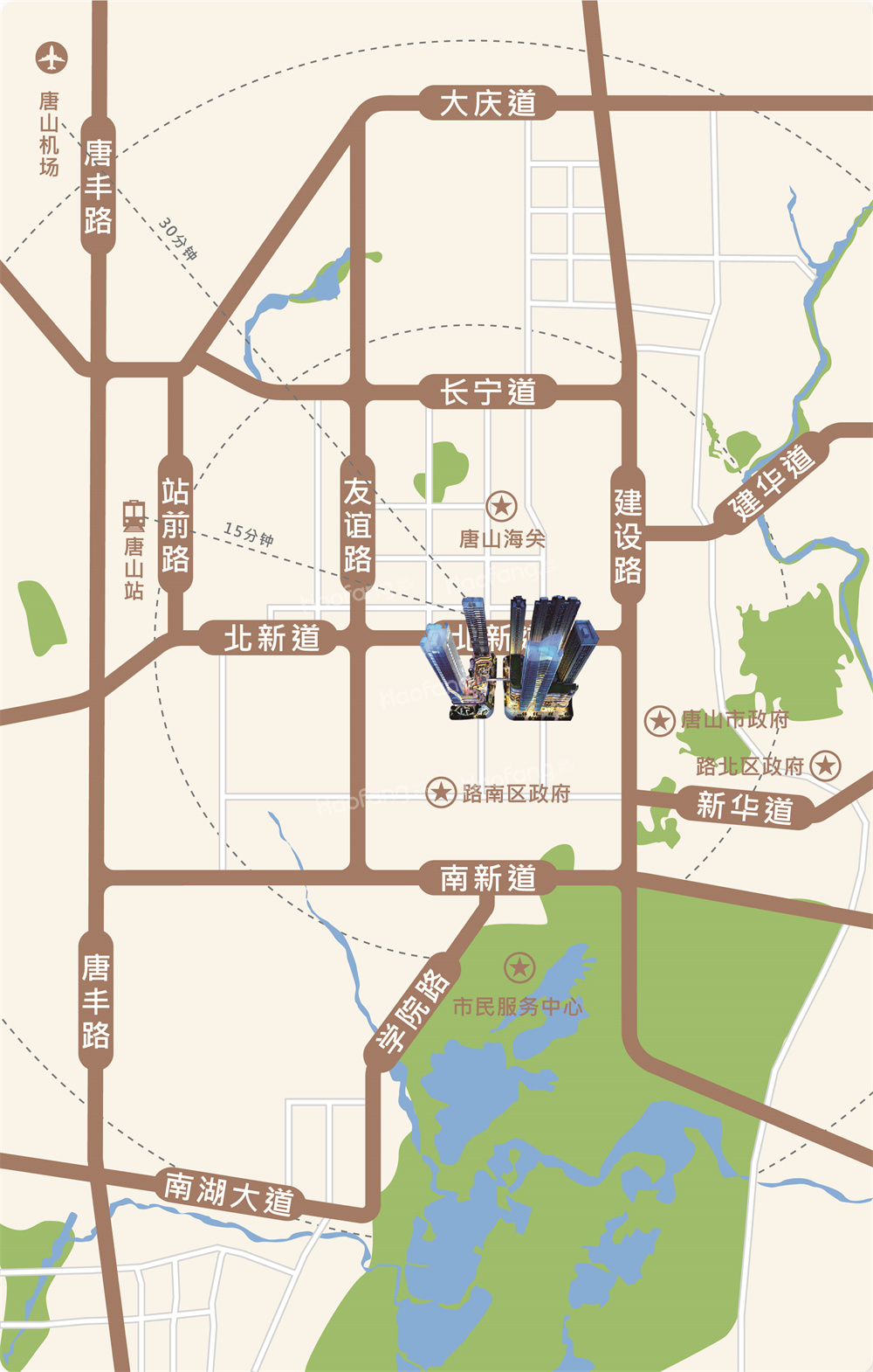 凤城国贸中心位置图