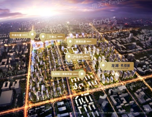 龙湖·紫都城项目鸟瞰图