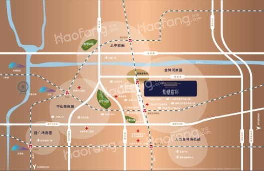 紫樾宸府交通图