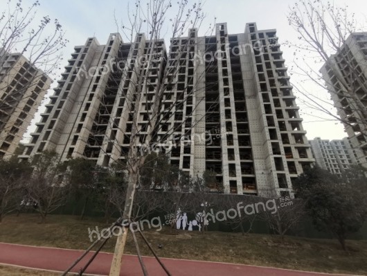 郑州孔雀城公园海在建楼栋实拍