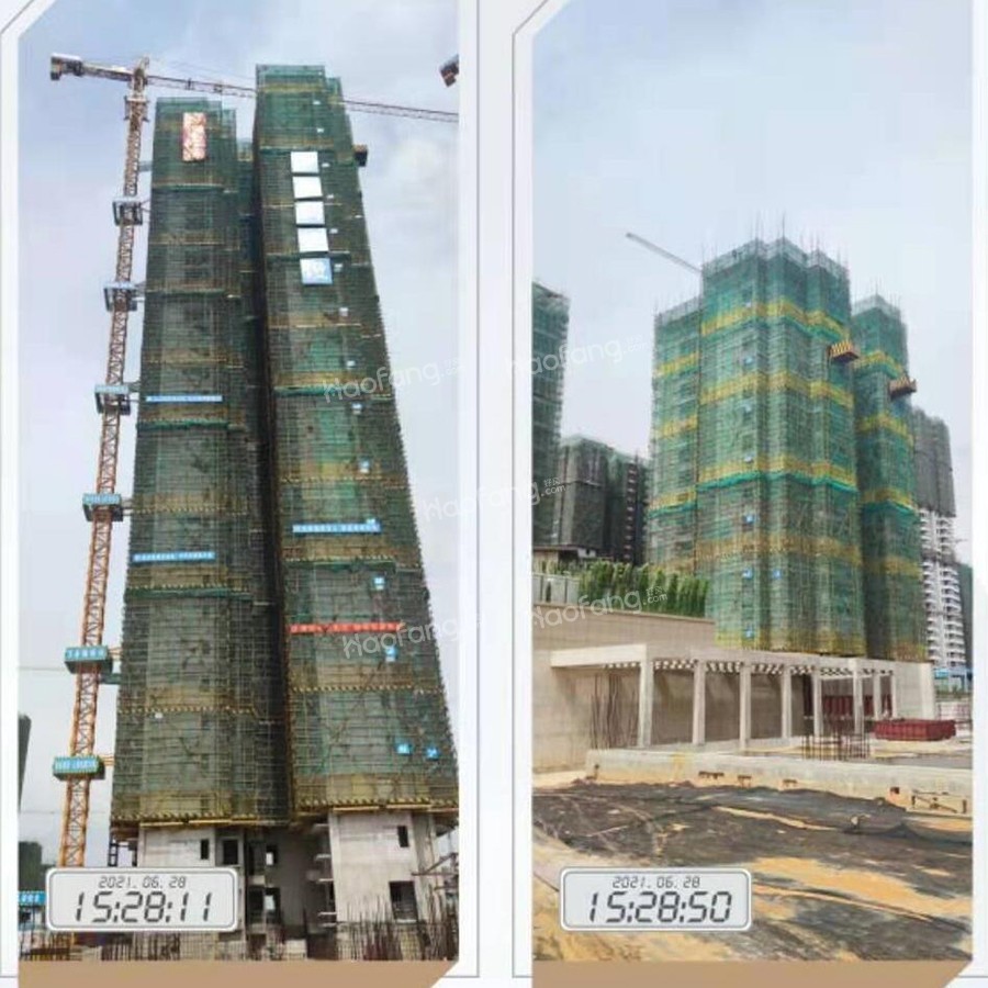 南宁云星钱隆江景3#楼已经封顶/5号楼建设至17层...