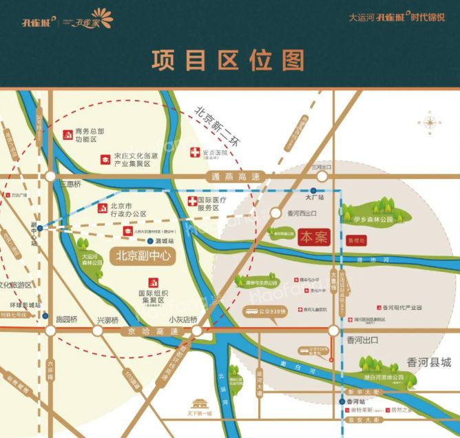 大运河孔雀城时代锦悦区位图