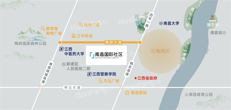 金茂南昌国际社区位置图