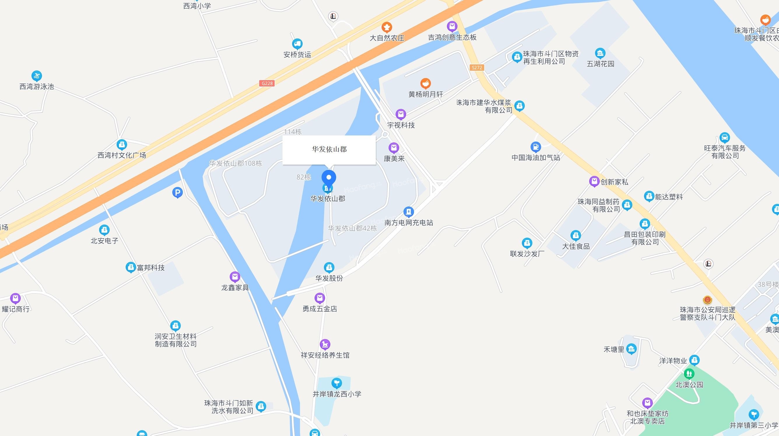 華發(fā)依山郡位置圖