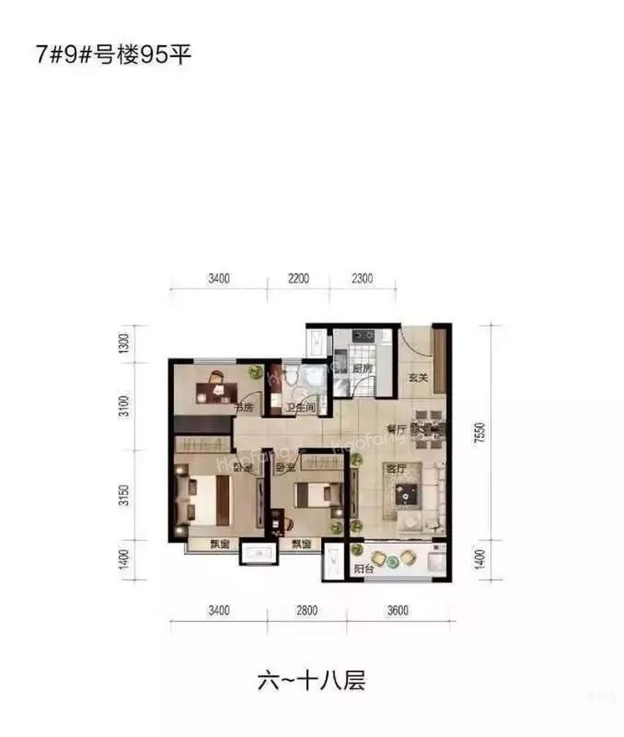 香雍玖和3室2厅1卫