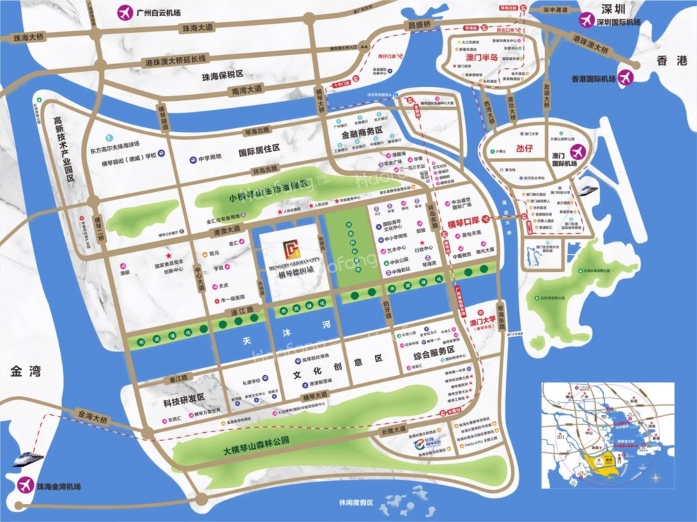 橫琴德國城位置圖