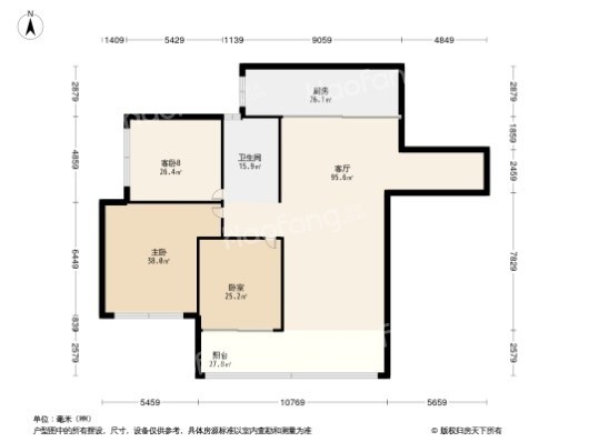 重庆当代城MOMΛ3居室户型图