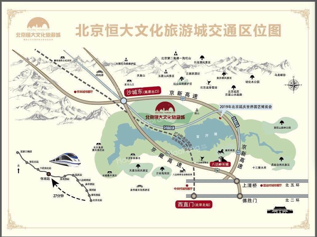 京北恒大国际文化城位置图