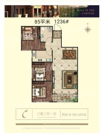 九里京城3室2厅1卫