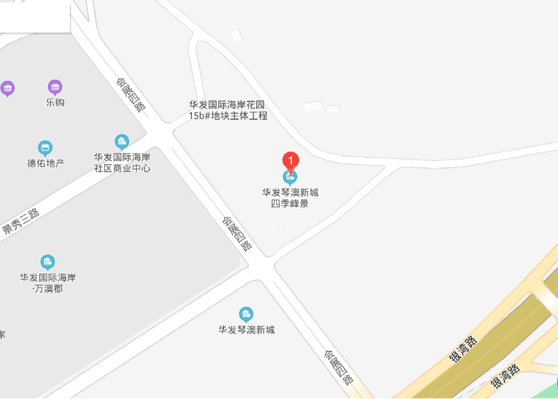 華發(fā)琴澳新城·四季峰景位置圖