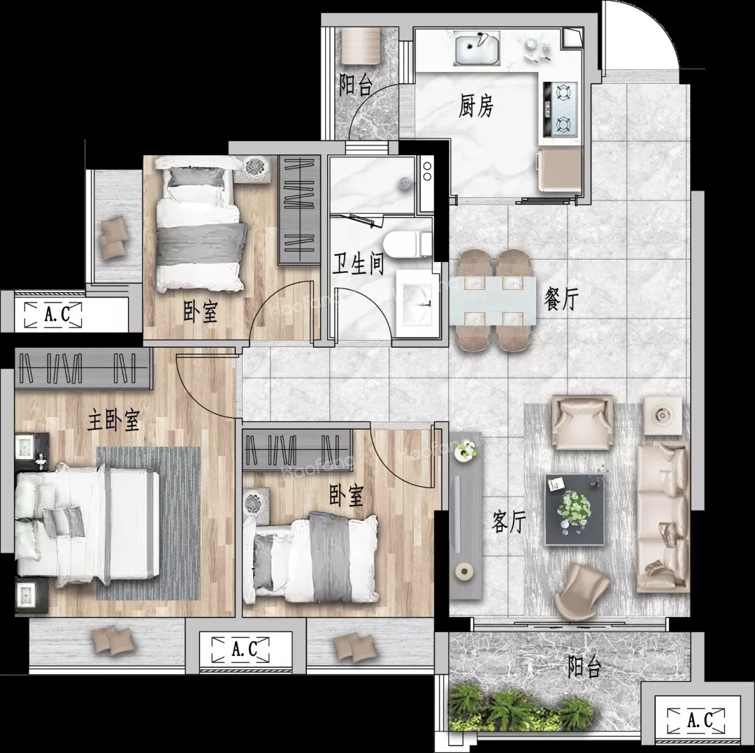 印象西湖3室2廳1衛