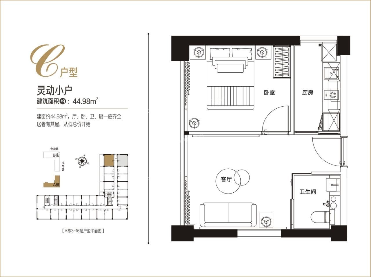 城市博客公館1室1廳1衛(wèi)