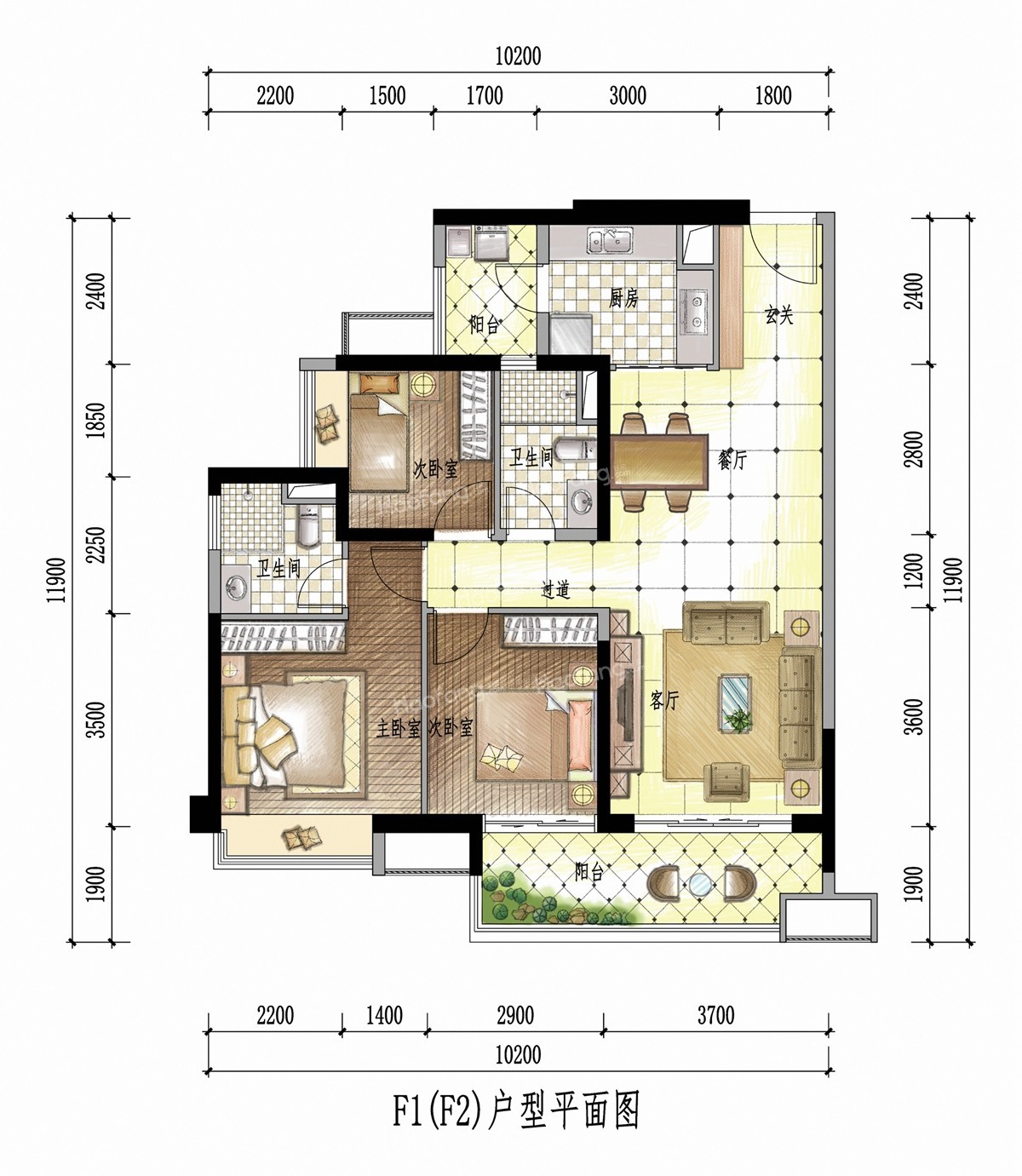 九洲保利天和3室2廳2衛