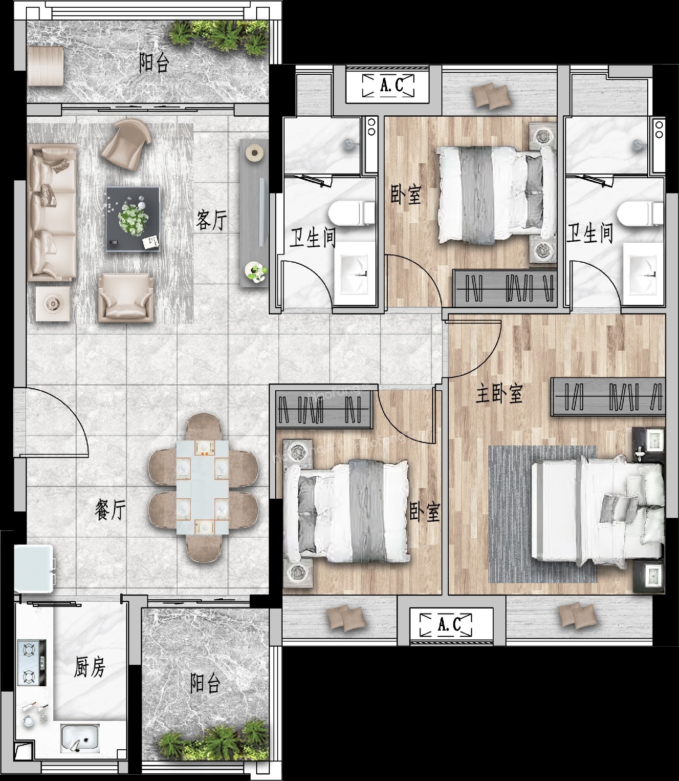 印象西湖3室2廳2衛
